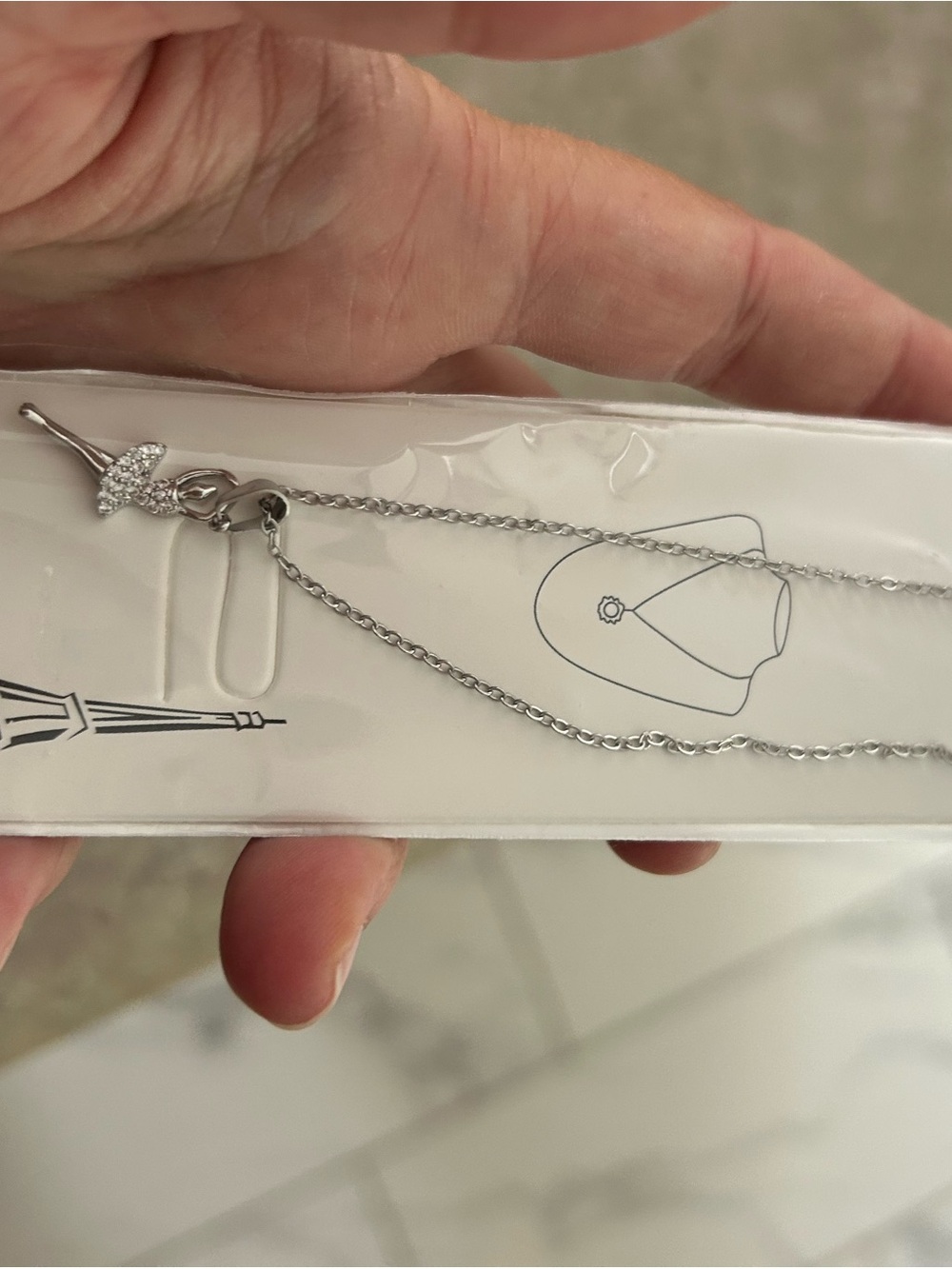 4/$50 ballerina Silver Crystal Accent Pendant Necklace - Women Accessories